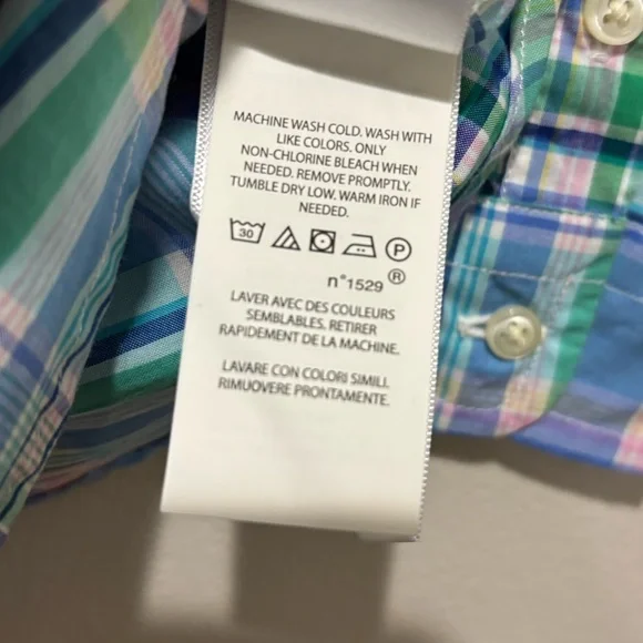 NWT Ralph Lauren Boys 2T Spring II Easter Pastel Plaid Button Down Shirt - Picture 6 of 7
